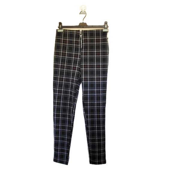 *NEW* A.C.W. Black Plaid Women's Pants Size Medium - Picture 2 of 4